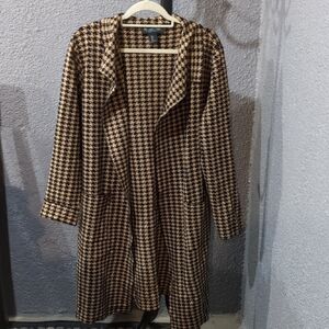 Houndstooth Long Coat